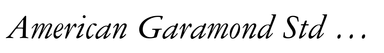 American Garamond Std Italic